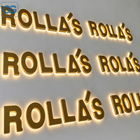 Letrero Comercial Personalizado de Lujo en Acero Inoxidable con Retroiluminación LED 3D, Letreros Electrónicos para Salón de Belleza, Peluquería, Logotipo de Pared para Tienda