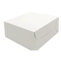Boîte de rangement pour gâteaux en carton blanc durable, écologique, de qualité alimentaire, personnalisée OEM, avec fentes d'angle avant pour la restauration événementielle