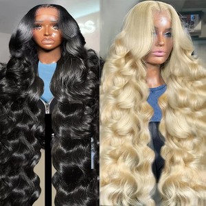 Pelucas de encaje transparentes al por mayor, <span class=keywords><strong>bolsas</strong></span> personalizadas para pelucas con logo, pelucas frontales de cabello virgen camboyano ondulado suelto profundo 26 - Product Image 3