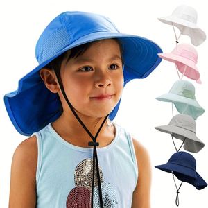 Poncho <strong>Hat</strong> <strong>Childrens</strong> Sun <strong>Hat</strong> 2022 Summer New Lightweight Breathable Mesh UV-Protection Cap Unisex Street Style <strong>Bucket</strong> <strong>Hat</strong> - Product Image 2