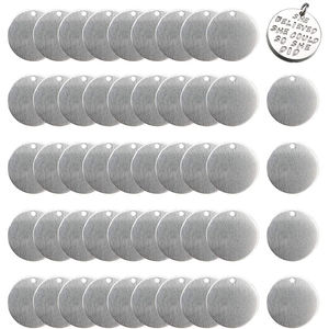 ステンレス鋼卸売ジュエリー所見スタンピングブランクラウンドディスクタグ真鍮スタンピングブランク - Product Image 3