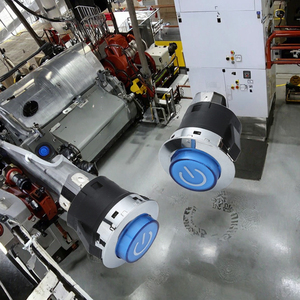 220V Max. Power nút nhấn tạm thời chuyển đổi thép không gỉ 2A Max. Hiện tại màu đỏ biểu tượng màu trắng Kích thước 12mm 16mm 19mm 22mm 120 Volt - Product Image 2