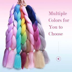 Extensiones de <span class=keywords><strong>Cabello</strong></span> Sintético Teñido para Trenzas Jumbo de Ganchillo, 24 Pulgadas, 100g, Trama Única, Venta al por Mayor - Product Image 1