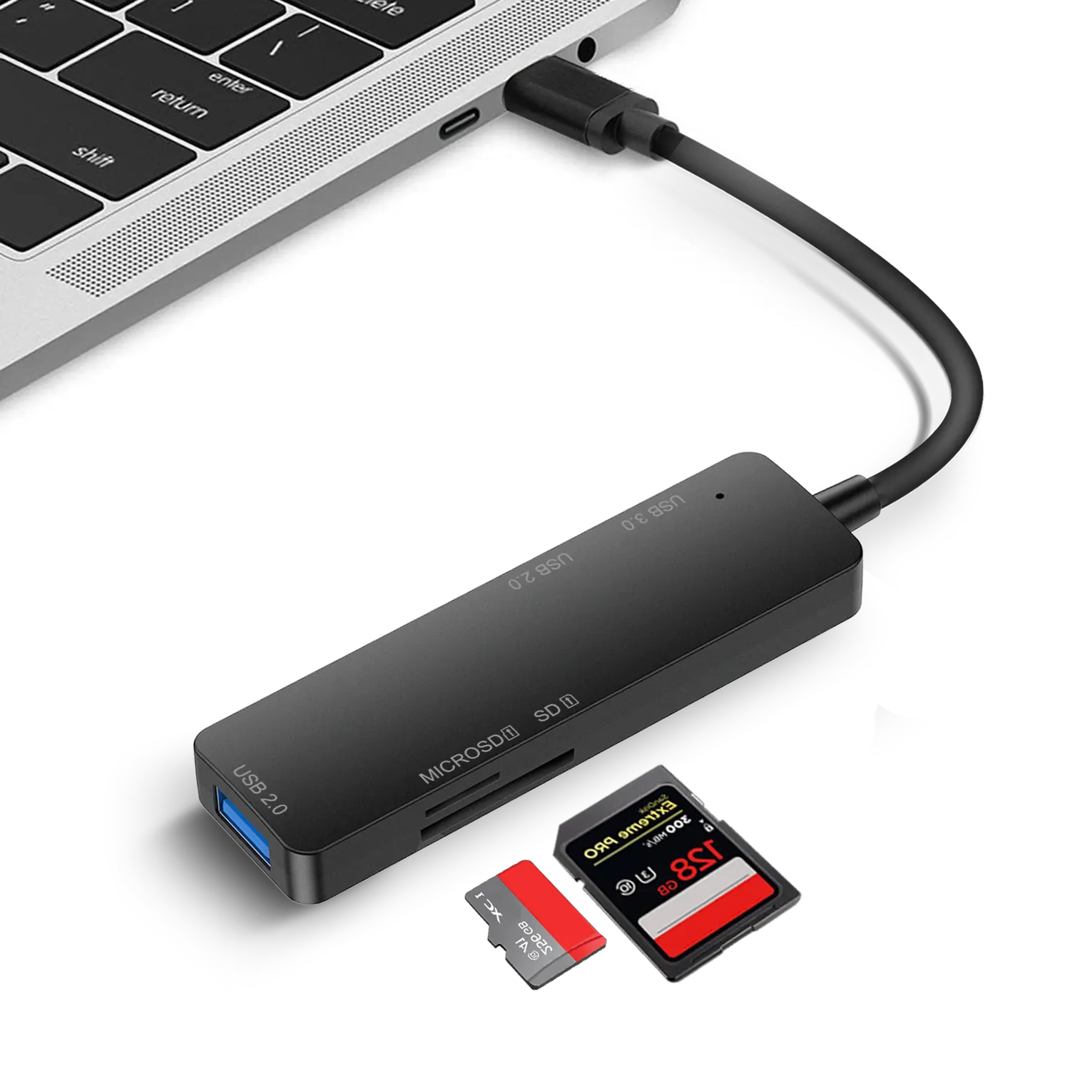 Type-C 5-портовый TYPE-C-концентратор, мини-USB-разветвитель, многопортовый удлинитель для компьютера, ноутбука, настольные аксессуары