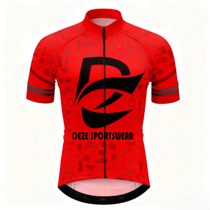 Jersey de Ciclismo para Hombre, de Manga Corta, Transpirable, Resistente al Viento, con Estampado por Sublimación Multicolor, al Mejor Precio - Product Image 1