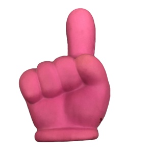 Balle anti-stress en mousse PU personnalisable avec logo, en forme de main, avec antenne gestuelle, cadeaux promotionnels pour l'école, la maison, le bureau, unisexe - Product Image 1