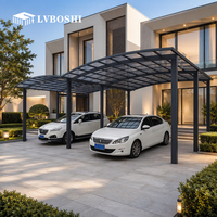 Abri de voiture/garage/entrepôt portable en alliage d'aluminium haute résistance, étanche, durable, pour toit plat, toutes saisons, simple/double place