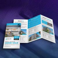 Conception et production gratuites de brochures pliantes en papier publicitaire double face