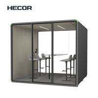 Cabine insonorisée avec table compacte pour 6 personnes, vente directe d'usine, pour bureaux