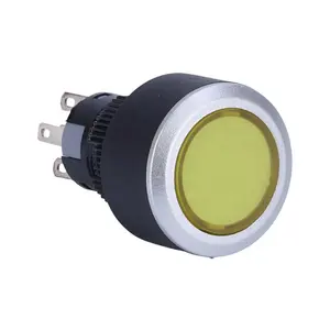 Factory Price 22mm Flat Round Custom Full Illuminated Momentary Waterproof Plastic Power Push Button