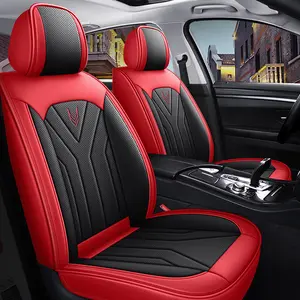 New Arrival Luxury Seat Protector PU Leather Car Seat Cover Set Universal Car Seat Covers Airbag