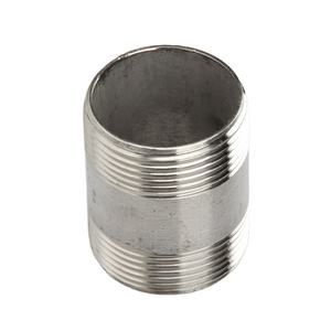 Roestvrijstalen Ss304 316 Pijpfittingen Dn25 1/2 ''Bspt Dubbele Draad Kop Gepolijst Mannelijke Schroefdraad Tepel - Product Image 4