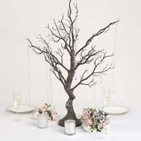 Arbre décoratif de mariage doré/brun/gris argenté, centre de table de mariage, décoration de mariage, arbre artificiel en résine, manzanita