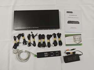 4K60hz 4x4 8x8 สำหรับเมทริกซ์สวิตเชอร์ผ่านอีเธอร์เน็ต พร้อมตัวรับสัญญาณ 3 ตัว <span class=keywords><strong>HDBaseT</strong></span> วิดีโอวอลล์ ตัวกระจายสัญญาณแบบไร้รอยต่อ RJ45 โลหะ - Product Image 5