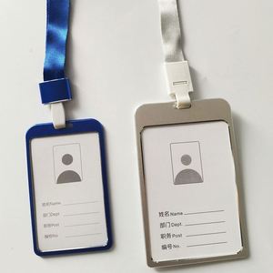 Hot Selling Free Sample Aluminum Alloy Metal Business <b>Card</b> <b>Holder</b> and Name Badge Popular Use - Product Image 1