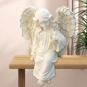 Tuin Engel Beeld Aandenken Gedenkteken Sculptuur Engel Beeldje Met Duif Herinnering Geschenk Religieus Decor - Product Image 5