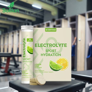 Venta al por mayor Tabletas de electrolitos de hidratación efervescentes sin azúcar Nutrición deportiva con sabor a limón y Lima Suplementos energéticos Adultos - Product Image 1