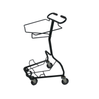 Panier de courses de supermarché de haute qualité, chariot empilable en fil métallique, panier à main pour magasin de détail