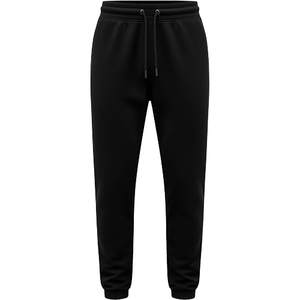 Pantalones Deportivos Escolares para Niños y Niñas, de Felpa, Tejido de Poliéster/Algodón, Cintura Media, 3-13 Años, Negros, Servicio OEM - Product Image 1