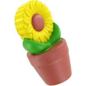 Pelota Antiestrés de Girasoles en Maceta con Logotipo Personalizado, Juguete Sensorial de Espuma Suave para Aliviar la Ansiedad, Regalo Promocional - Product Image 4