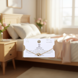 Pulsera de acero inoxidable Gemini con diamantes, joyería del zodiaco en tono dorado de 12 mm para mujer - Product Image 3