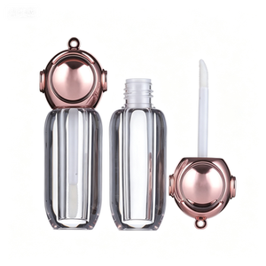Luxury Design Lipgloss <b>Bottle</b> Empty AS PETG Full Transparent Clear Lip Gloss Tube Packaging with Lovely <b>Bear</b> Lid - Product Image 3