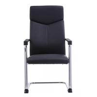 Chaise de visiteur moderne en maille, avec pieds en arc fixes, accoudoirs réglables, assise en tissu et base en fer, pour bureau, réception et formation (vente en gros)