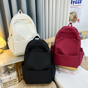 Student <b>Backpack</b> <b>Large</b> Capacity 14 Inch Laptop Bag For <b>School</b> Travel Red Solid Color Neutral Gender Fall 2025 - Product Image 4