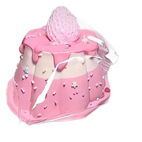Jouet anti-stress en silicone unisexe en forme de pudding géant à la crème de fraise, à rebond lent, mignon, un gadget de décompression indispensable
