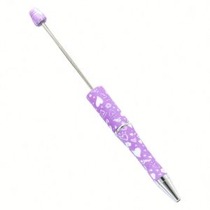 Personalized DIY Heart Beaded Ballpoint Pen for <b>Creative</b> Valentine's Day <b>Gift</b> Wholesale Customizable Design - Product Image 4