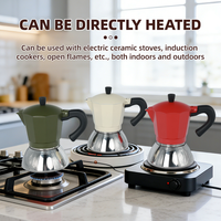 Cafetière italienne en aluminium de haute qualité, cafetière octogonale, cafetière italienne pour cuisinière, cafetière espresso, moka pot