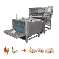 Plumeuse de volailles entièrement automatique en acier inoxydable, machine tout-en-un pour l'échaudage et la plumeuse de poulets, canards et oies, pour abattoir