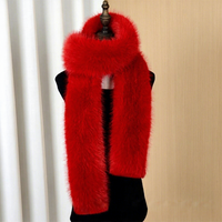 Écharpe en fausse fourrure de renard, épaissie, longue et enveloppante, châle de mode européenne et américaine, polyvalente, chaude, pour l'automne et l'hiver, col en fourrure style défilé