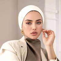 Foulard polyvalent en coton soyeux Glory, bonnet de base respirant et élégant de couleur unie haut de gamme