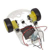 Kit Châssis de Voiture Robot Intelligente 2WD avec Moteur, Boîtier de Batterie et Encodeur de Vitesse en Acrylique OEM
