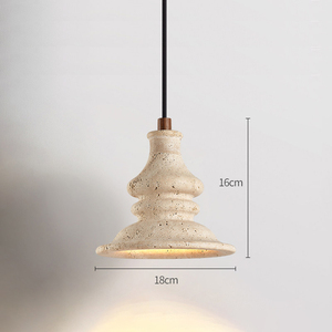 Lámpara Colgante de Travertino Wabi Sabi, para Isla de Cocina, Comedor, Mesita de Noche, Estilo Japandi, Piedra Natural, LED, UL, <span class=keywords><strong>Regina</strong></span> - Product Image 4