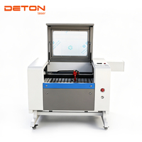 Machine de gravure laser CO2 multifonctionnelle DETON-6040 75W 180W, machine de marquage et de découpe laser fractionnel, industrie publicitaire