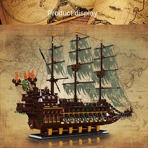 Khuôn king13197 bay người Hà Lan thuyền buồm mô hình cổ điển đồ chơi nâng cấp quy mô 1:8 khối xây dựng nhựa tàu cướp biển Bộ sưu tập - Product Image 2