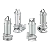 Pompe submersible pour eaux usées 3HP 80mm DN WQ entièrement en acier inoxydable pour fosse septique et sous-sol, fonctionnement silencieux, faible bruit, débit de 40m3/h, hauteur de refoulement de 9m