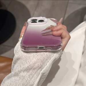 เคสโทรศัพท์ลายหูแมว 3 มิติ น่ารัก สีไล่ระดับ สำหรับ iPhone 17 16 15 14 13 Pro Max แบบถอดได้ 3in1 พร้อมกรอบกล้องประดับเพชร - Product Image 6