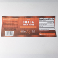 Capsules en poudre d'extrait de Chaga, supplément à base de plantes de marque privée, Capsules de champignons de Chaga biologique de 1500 mg