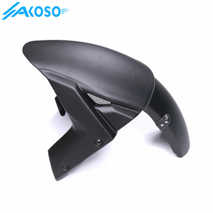 AKOSO 3K 건조 탄소 섬유 오토바이 액세서리 가와사키 ZX10R ZX-10R 2016-2020 에 대 한 앞 바퀴 펜더 허거 머드가드 - Product Image 3