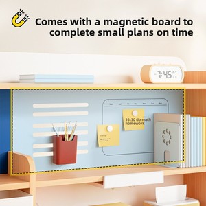 Ensemble de bureau et chaise d'étude en bois pour enfants <span class=keywords><strong>Igrow</strong></span> avec surface d'écriture réglable, tiroirs de rangement et étagère pour la maison et l'école - Product Image 3