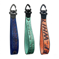Porte-clés personnalisé avec emballage de vente au détail, étiquette en tissu brodée personnalisée, cadeau promotionnel, accessoire de marque avec logo, vente en gros