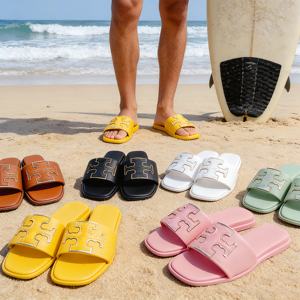 Sandalias de Mujer de Cuero Genuino de Alta Calidad, Sandalias de Tacón Alto Casuales de Lujo, Sandalias de Playa Transpirables para Mujer para Verano - Product Image 1