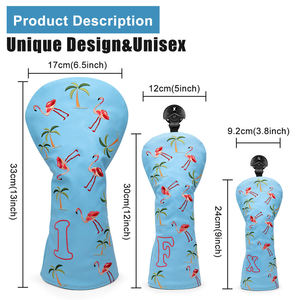 Wholesale Price Customized Logo Pu Leather Golf Headcovers Custom Golf <b>Head</b> <b>Covers</b> - Product Image 2