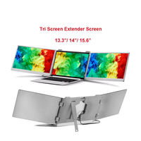 Moniteur portable léger de style nouveau, 15,6 pouces, 16 pouces, interface Type-C, IPS, option triple écran double pour extension d'écran d'ordinateur portable