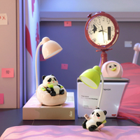Mini lampe de table portable rechargeable par USB Veilleuse LED moderne Panda transfrontalier Cartoon Touch pour étudiants Chambre d'apprentissage