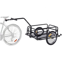 Remorque de vélo pliante boîte de rangement de cargaison attelage coupleur bagages utilitaire shopping camping outil chariot enfant animal poussette à main