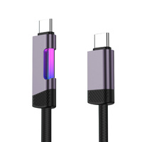 Câble de données PD RGB à charge rapide avec transmission rapide 60W et 27W pour téléphone portable, blindage tressé